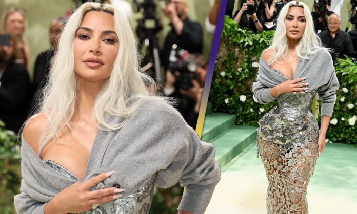 Kim Kardashian's Mesmerizing Silver Corset at 2024 Met Gala