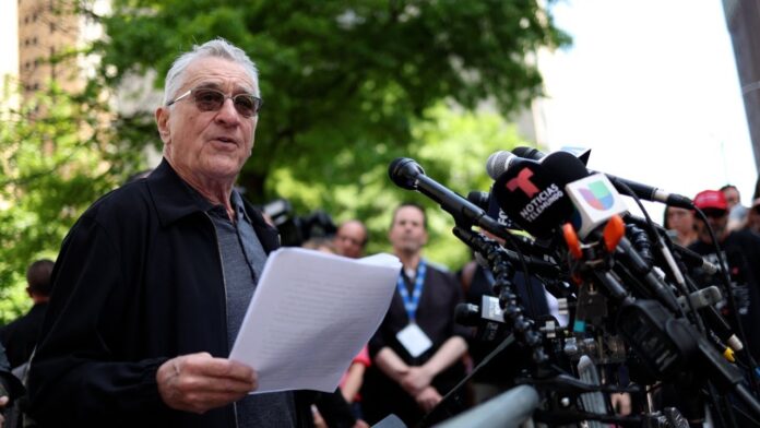 De Niro Blasts Trump Outside Hush Money Trial